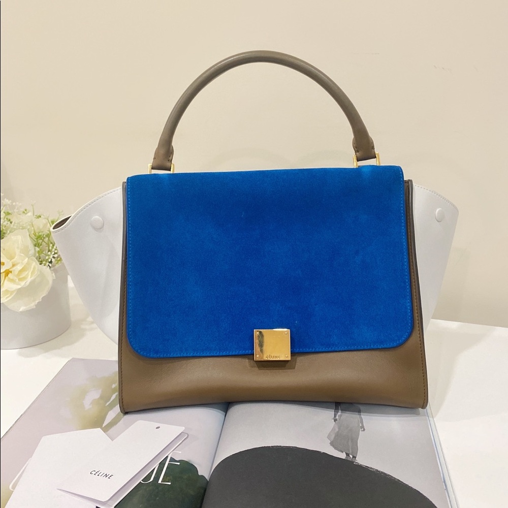 Celine trapeze Tri-Color medium bag